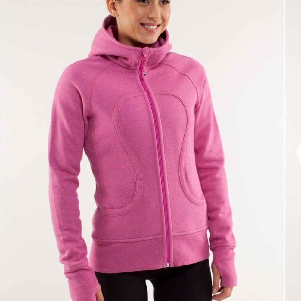 Limited Edition Lululemon Women's Scuba Hoodie Sparkle Heathered Paris Pink. 12.